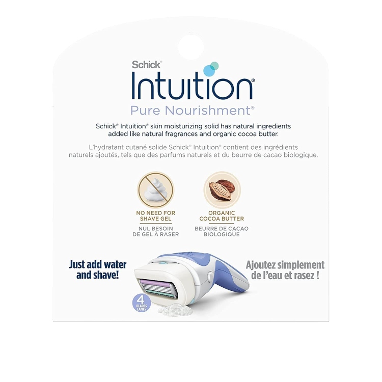 Schick, Intuition, Pure Nourishment with Organic Cocoa Butter Replacement Cartridges, 1 pcs رؤوس شفرة زبدة الكاكاو المغذية، 1 قطعة
