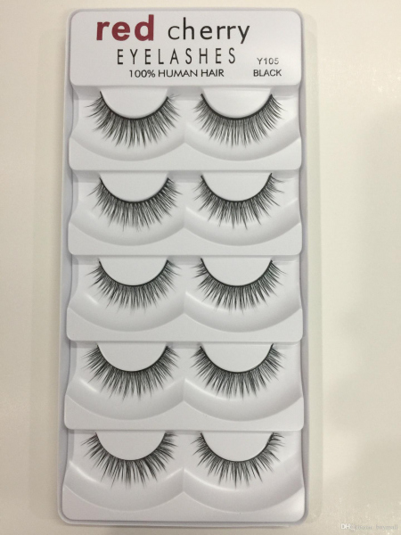 Red cherry eyelashes 3D (105) رموش تركيب