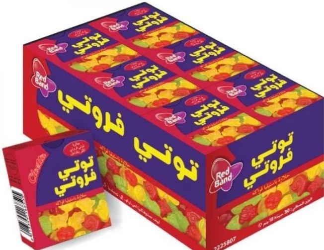 توتي فروتي قلوب 18 غم
