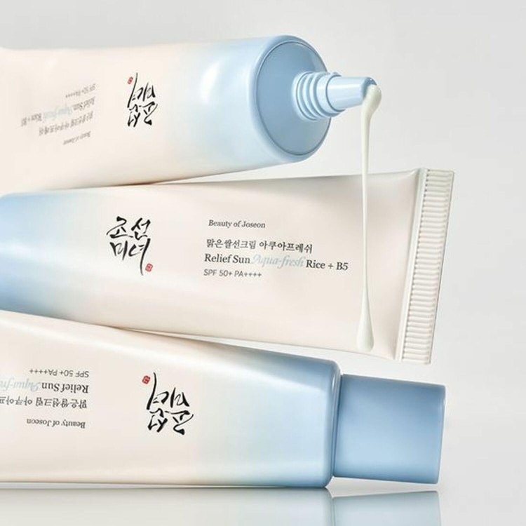 Beauty of Joseon 𝗦𝘂𝗻 𝗔𝗾𝘂𝗮-𝗳𝗿𝗲𝘀𝗵 : 𝗥𝗶𝗰𝗲 + 𝗕𝟱 sunscreen واقي الشمس الكوري الجديد
