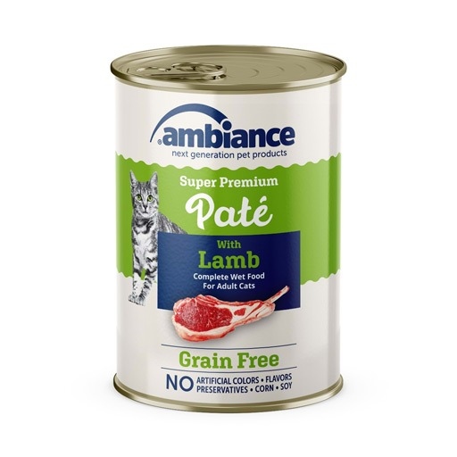 ambiance adult cat wet food with lamb