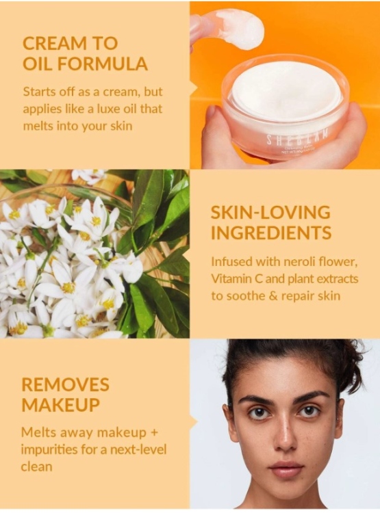SHEGLAM, NOURISHING NEROLI FACE CLEANSING BALM 