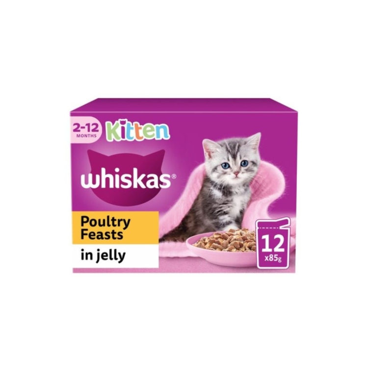 Whiskas kitten Pouches Poultry Feast In Jelly