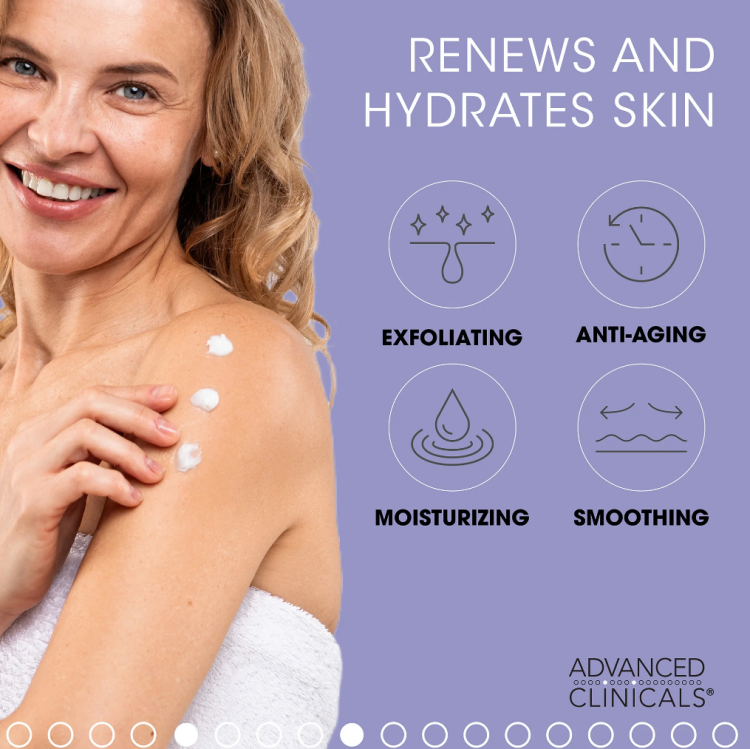 Advanced Clinicals, 10% Glycolic Acid + Lactic Acid Body Cream