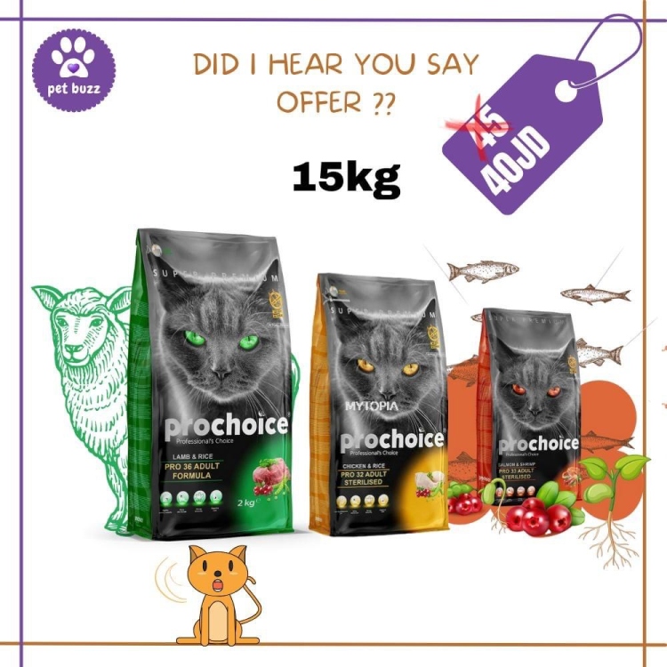 Prochoice cat food super premium 15 kg offer