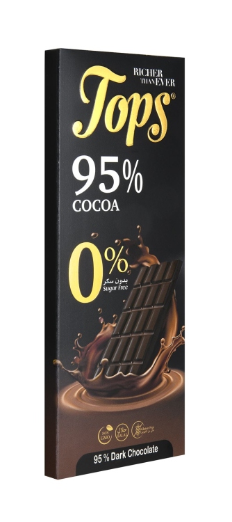 توبس شوكولاته ستيفيا50 غرام