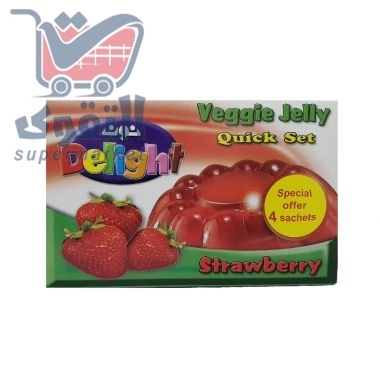 نون جلي نباتي بنكهة الفراولة 85غم*4