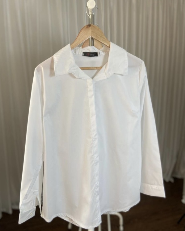 White Button Front Blouse