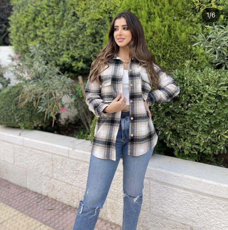 Plaid Flap Pocket Blouse