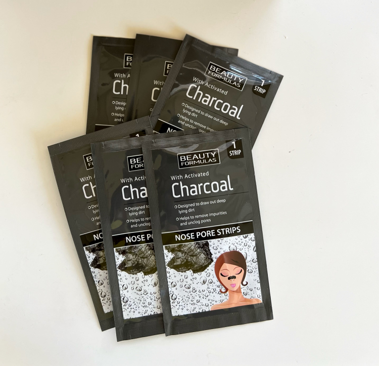 Beauty Formulas, NosePpore Strips With Active Charcoal (6 pcs) 