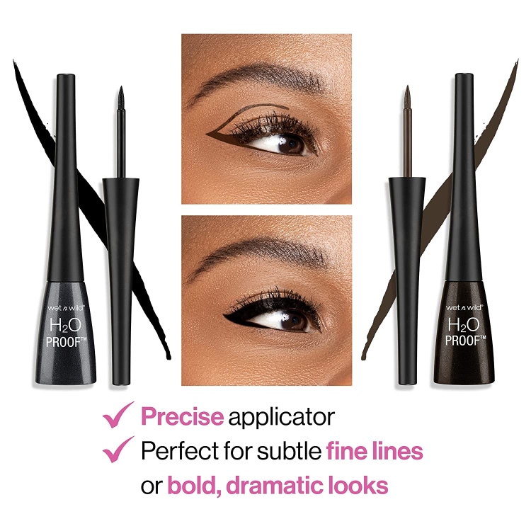 Wet n Wild, H2O Proof Liquid Liner -Black 879 ويت ان وايلد ايلاينر سائل مضاد للماء