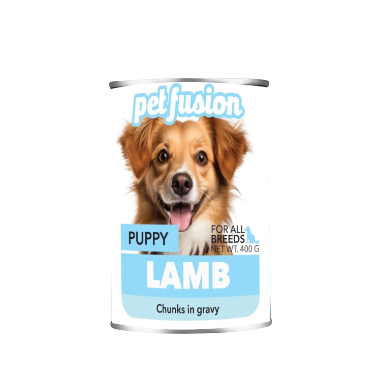 PET FUAJON WET FOOD PUPPY LAMP DOG 400G  الصندوق يحتوي على 12 حبة 