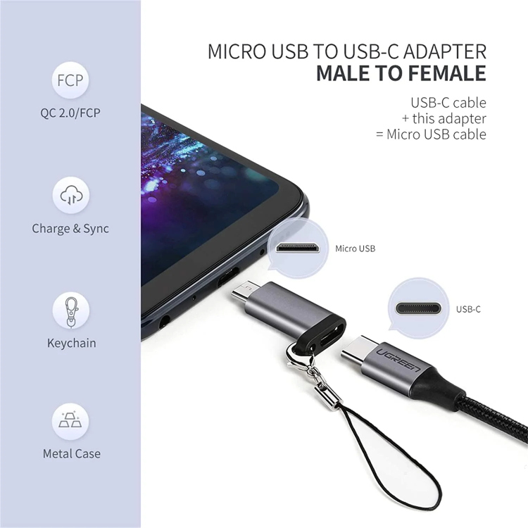 UGREEN 50590 MICRO USB MALE TO USB-C
FEMALE ADAPTER