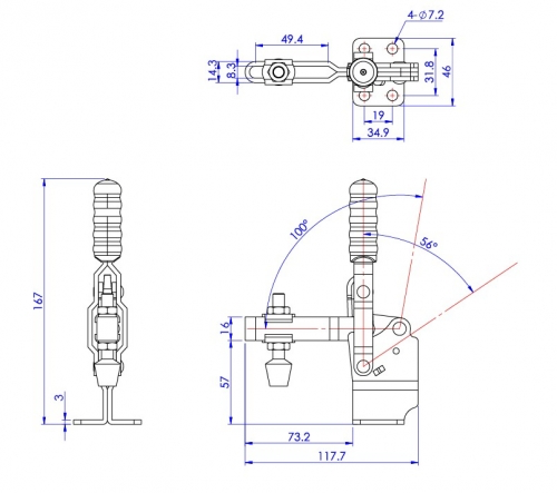 ملزمة تثبيت ملقط GH-12130-HB