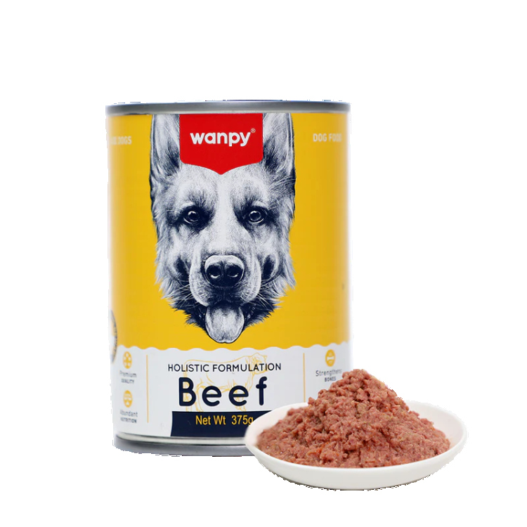 wanpy dog wet food beef flavor in broth