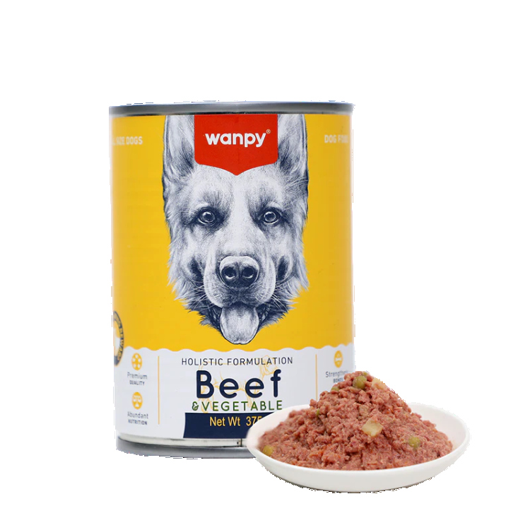 wanpy dog wet food beef&vegetables flavor in broth