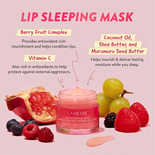 Laneige, Lip Sleeping Mask  - Berry  
