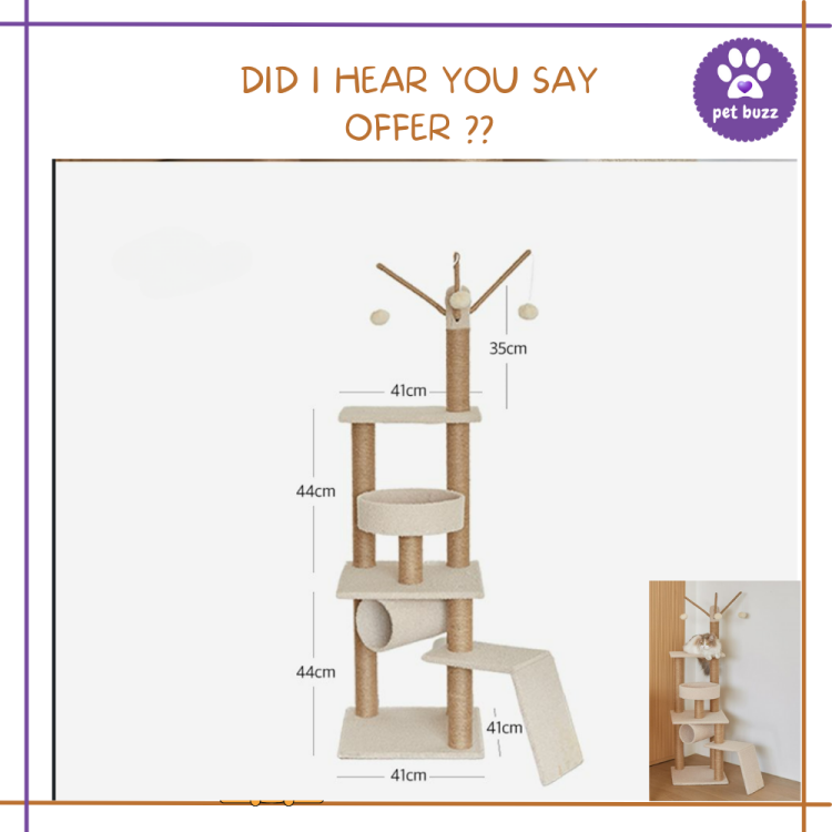 CAT SCRATCHER MULTI LEVEL WITH STICKS 40*40*140