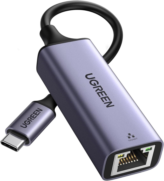 UGREEN USB TYPE C TO 10/100/1000M ETHERNE
ADAPTER (SPACE GRAY)  CM199 50737