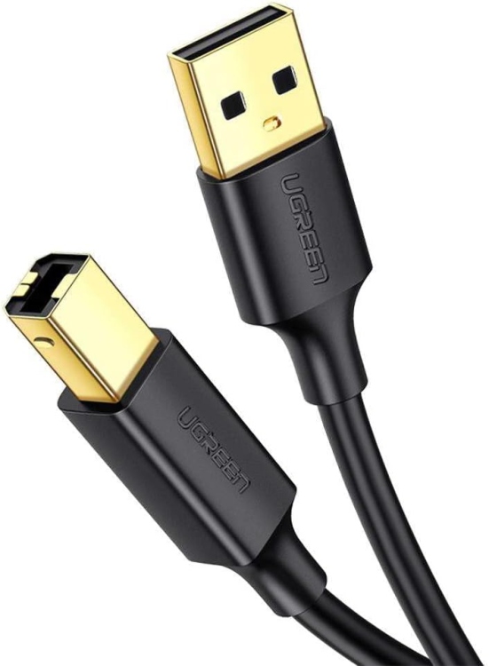 UGREEN 10350 US135 USB 2.0 AM TO BM PRINT CABLE 1.5M (BLACK)  