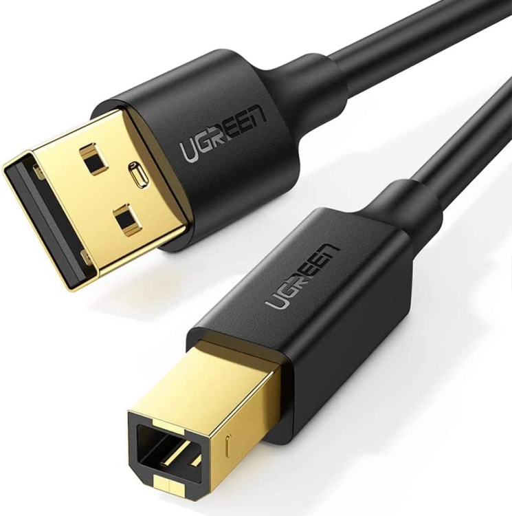 UGREEN 10350 US135 USB 2.0 AM TO BM PRINT CABLE 1.5M (BLACK)  