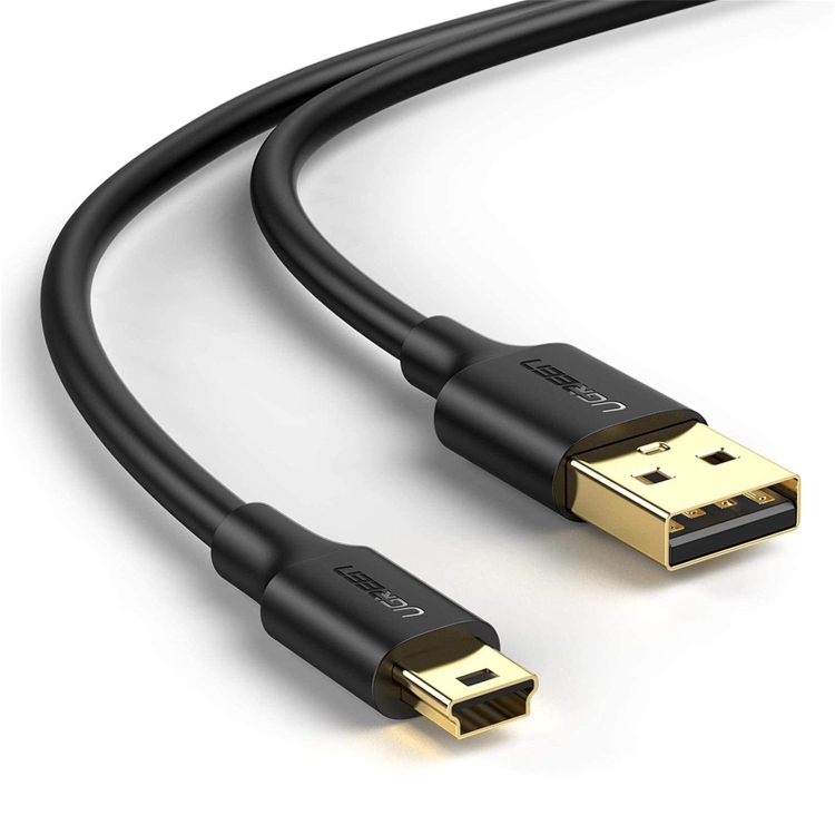 UGREEN USB 2.0 A MALE TO MINI 5 PIN MALE
CABLE 0.5M (BLACK) US132 10354