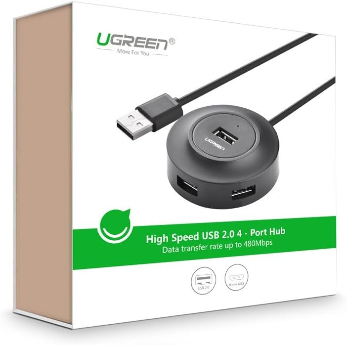 UGREEN USB 2.0 HUB 4 PORTS 1M (BLACK) CR106 20277