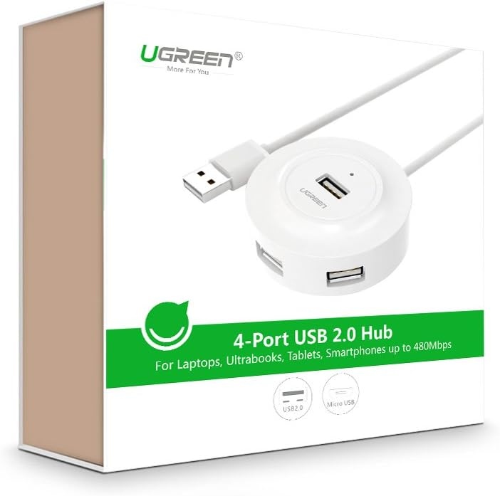 UGREEN USB 2.0 HUB 4 PORTS 1M (WHITE) CR106 20270