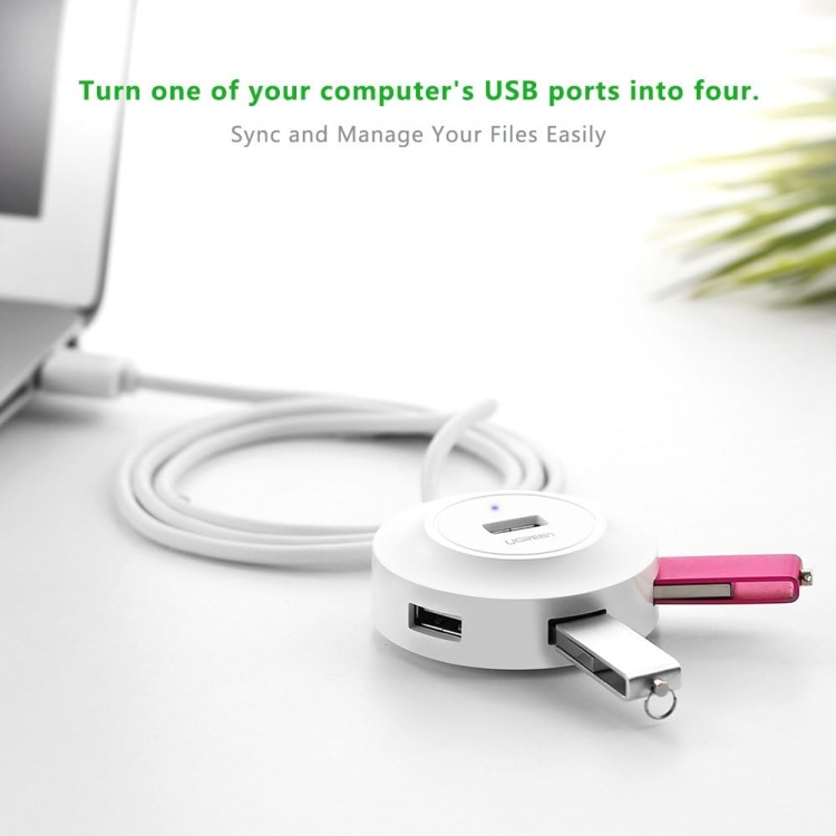 UGREEN USB 2.0 HUB 4 PORTS 1M (WHITE) CR106 20270