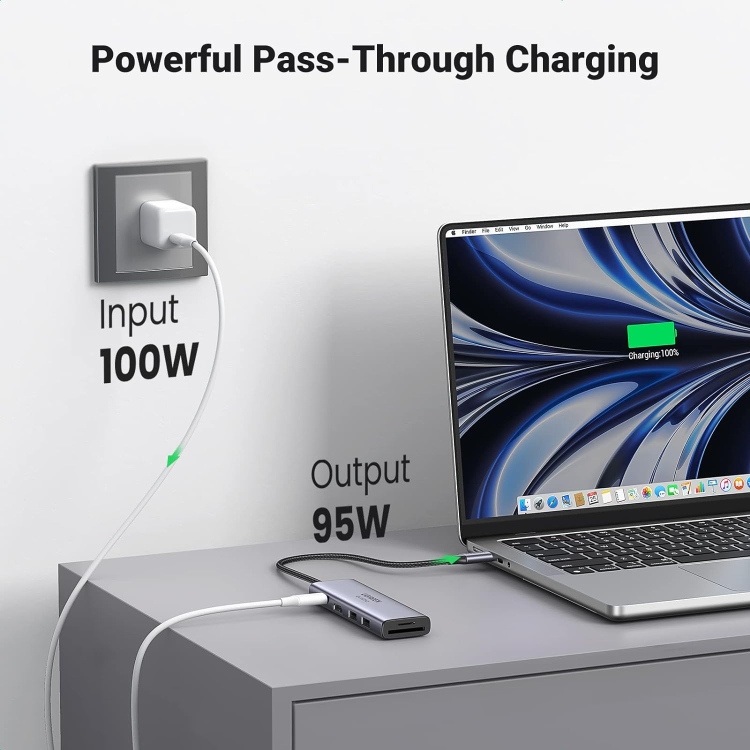 UGREEN USB-C MULTIFUNCTION 5-IN-1 4K HDM
USB C HUB CM136 70495