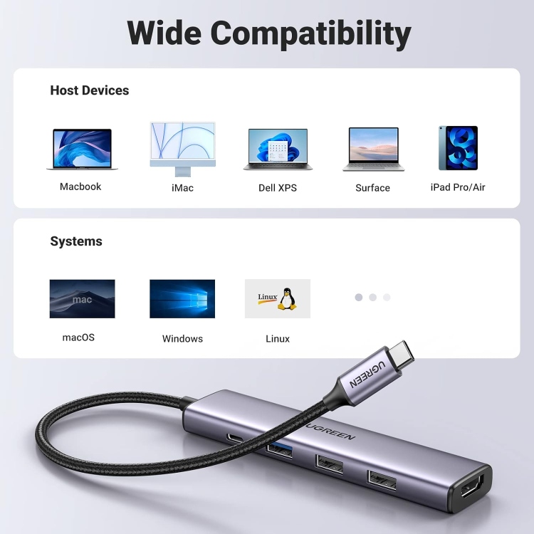 UGREEN USB-C MULTIFUNCTION ADAPTER
CM478 15495