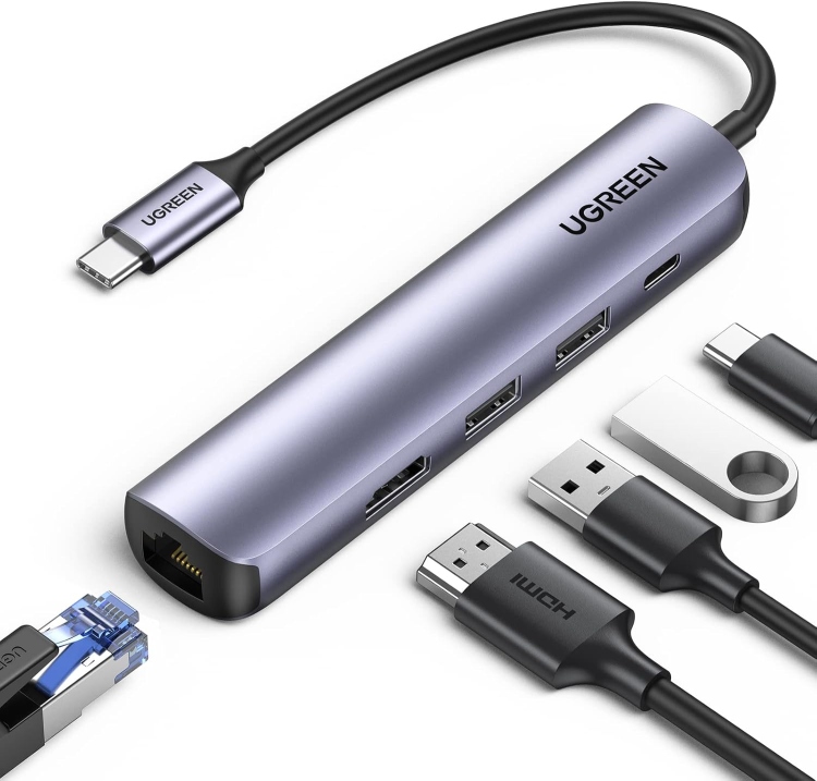 UGREEN USB-C MULTIFUNCTION GIGABIT
ETHERNET ADAPTER WITH PD CM475 20932
