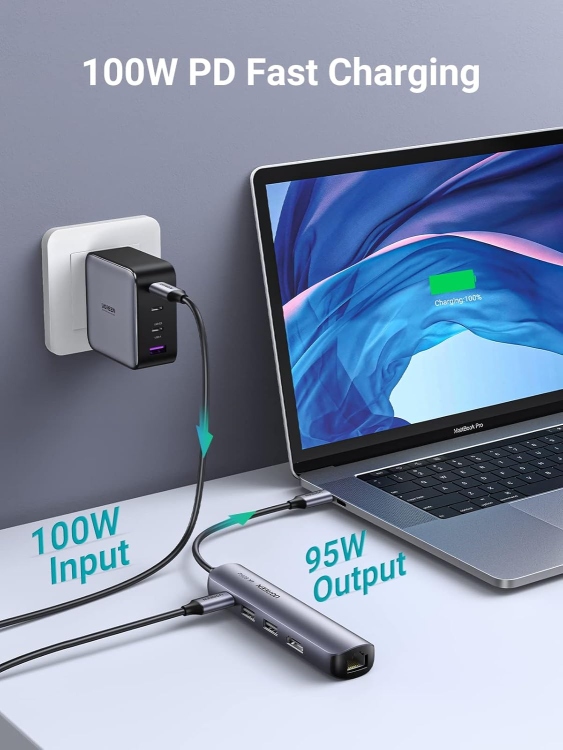 UGREEN USB-C MULTIFUNCTION GIGABIT
ETHERNET ADAPTER WITH PD CM475 20932