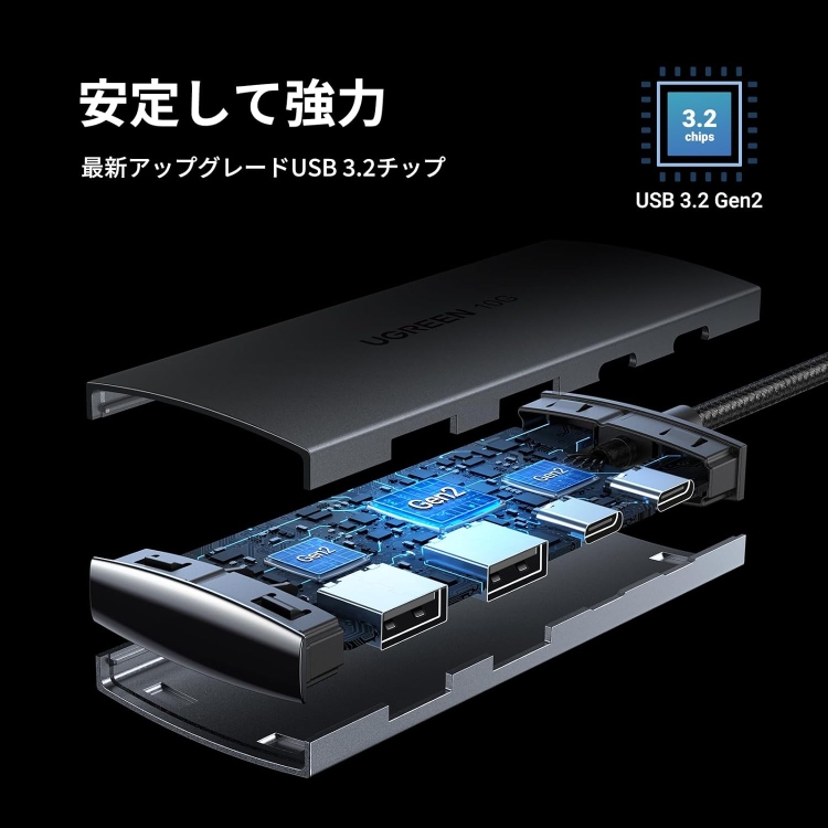 UGREEN USB-C TO 2× USB 3.2+2×USB-C ADAPTE
10G CM480 30758