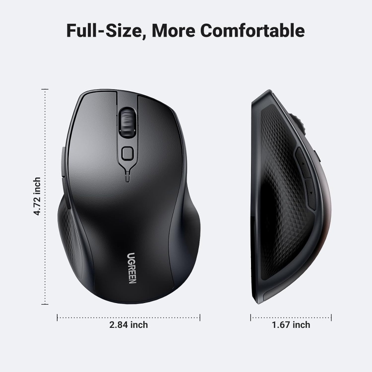 UGREEN ERGONOMIC WIRELESS MOUSE MU101 90395