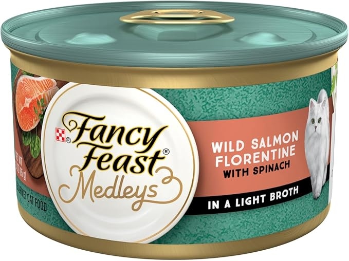 fancy feast wild salmon florentine with spinach 