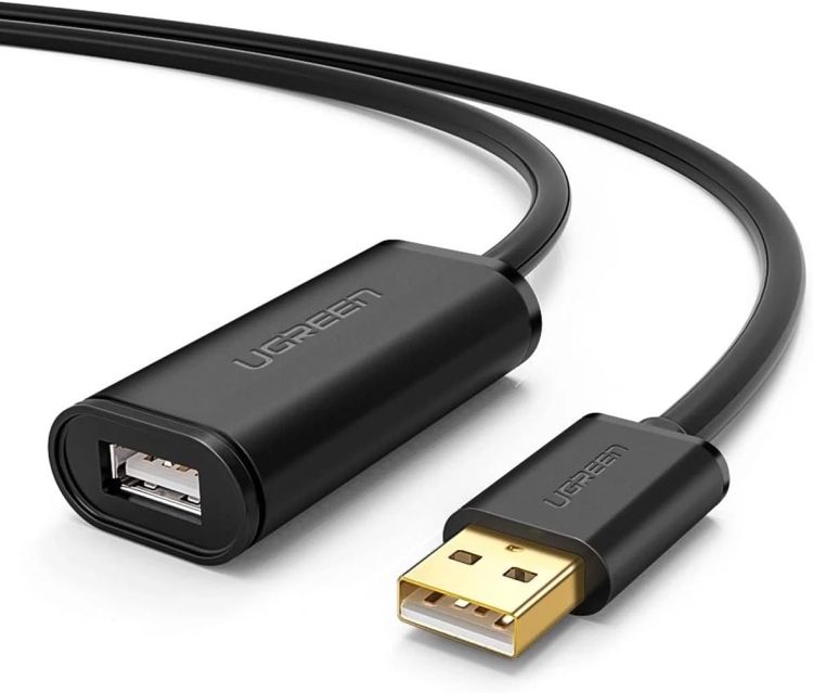 UGREEN USB 2.0 ACTIVE EXTENTION CABLE
WITH CHIPSET 30M BLACK 10326