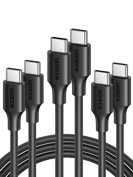 UGREEN US286 10306 USB-C 2.0 MALE TO USB-
MALE 3A DATA CABLE BLACK 2M 2.0