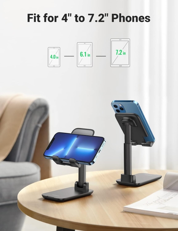 UGREEN LP373 20435 FOLDABLE MULTI-ANGLE
PHONE DESKTOP STAND WITH HEIGHT ADJUSTABLE BLACK