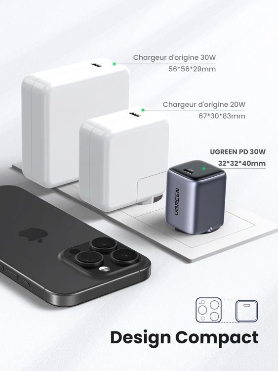 UGREEN CD319 90666 NEXODE MINI 30W PD GA
TECH  CHARGER