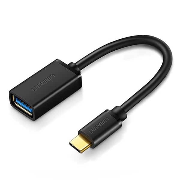 UGREEN 30701 US154 USB-C MALE TO USB 3.0 A
FEMALE OTG CABLE BLACK 15CM