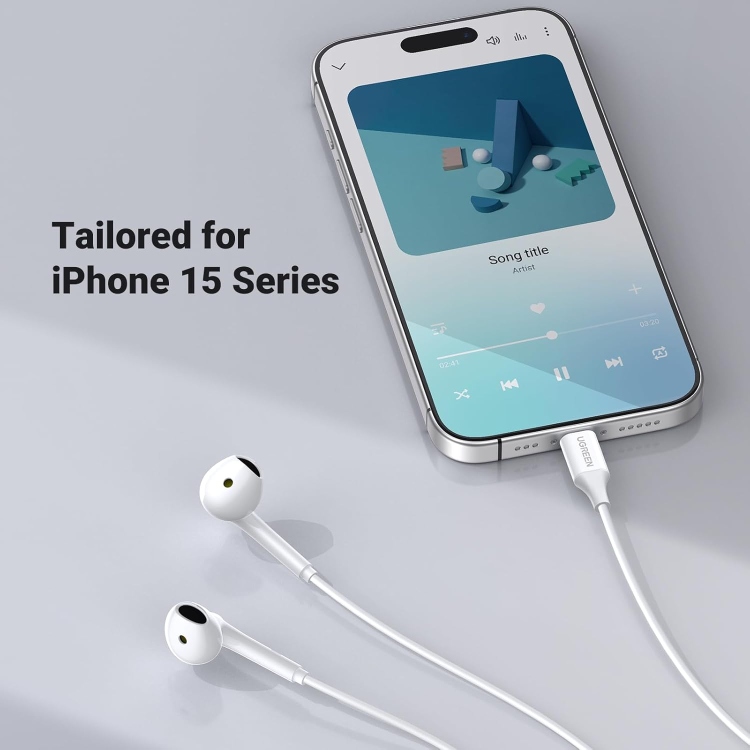 UGREEN EP101 60700 WIRED EARPHONES TYPE-
WHITE