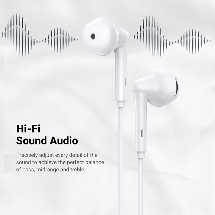 UGREEN EP101 60700 WIRED EARPHONES TYPE-
WHITE