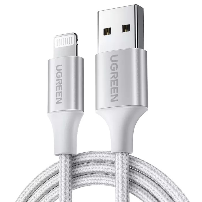 UGREEN US199 60161 LIGHTNING TO USB 2.0 A
MALE CABLE SLIVER 1M