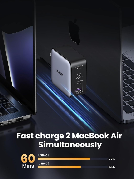 UGREEN CD226 40747 USB-A+3*USB-C 100W GA
TECH FAST CHARGER EU GREY