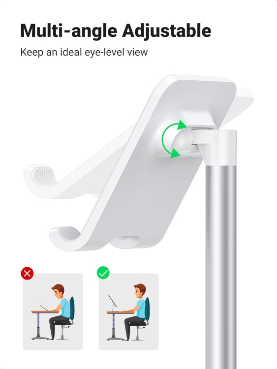 UGREEN LP177 60343 MULTI-ANGLE PHONE
DESKTOP STAND SLIVER