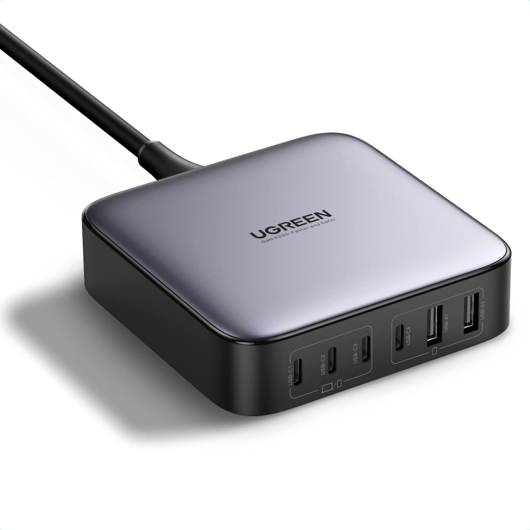UGREEN CD271 40914 UGREEN CD271 40914 2*U A+4*USB-C 200W DESKTOP FAST CHARGER EU
BLACK