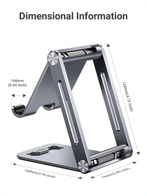 UGREEN LP263 80708 FOLDABLE MULTI-ANGLE
PHONE STAND GREY