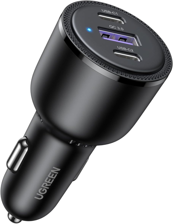 UGREEN CD239 20467 2*USB-C PD+USB-A  69W
FAST CAR CHARGER