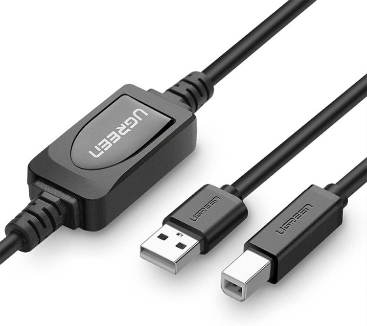 UGREEN 10374 USB TO CABLE PRINTER 10M
(BLACK)